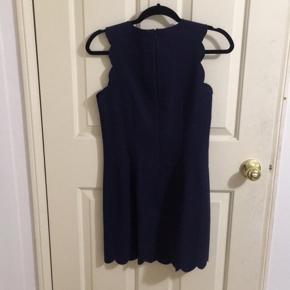 Jcrew Navy Scalloped Dress - Picture 8 of 16
